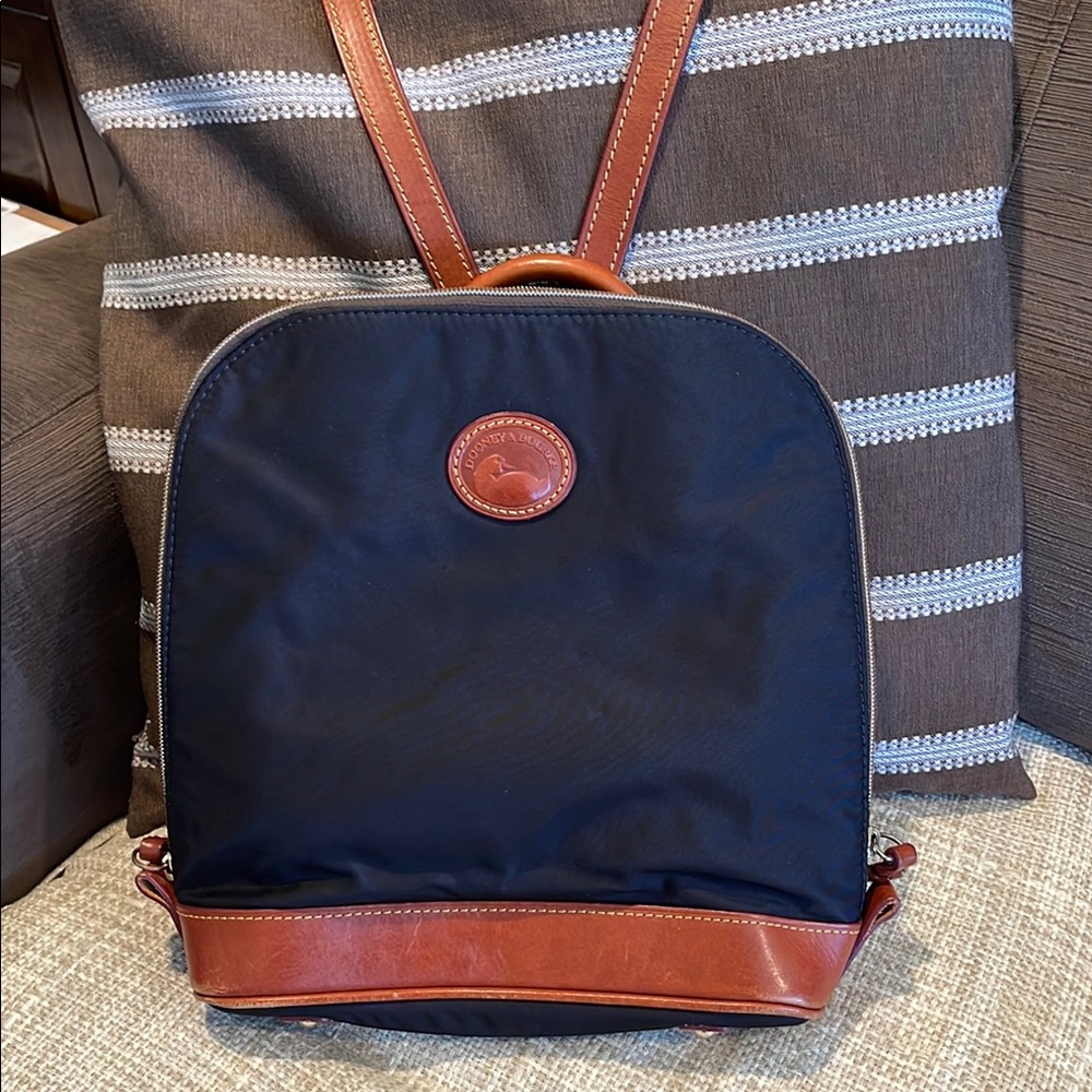 Dooney & Bourke Black and Brown Backpack with Classic Design